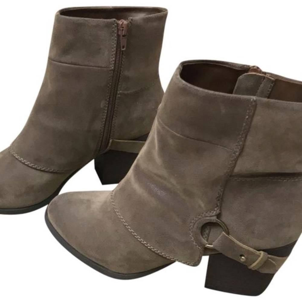 Grey booties (very comfortable) never worn